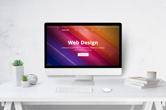 site vitrine, web design, ordinateur, création, marketing