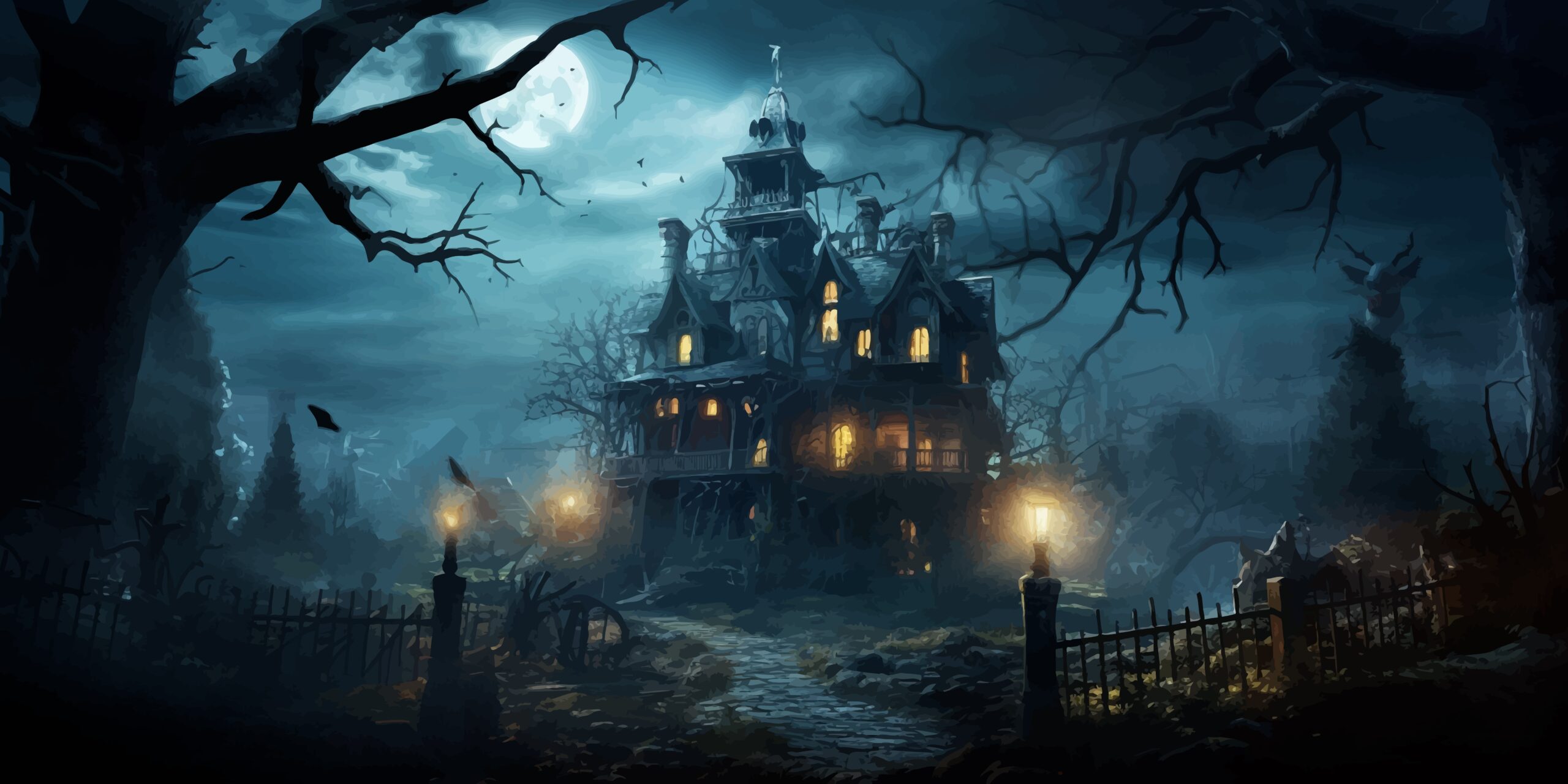 Kit De 4 Lanternes En Carton à Construire Forme Maison Hantée - Loisirs Créatifs Enfant Pour Halloween